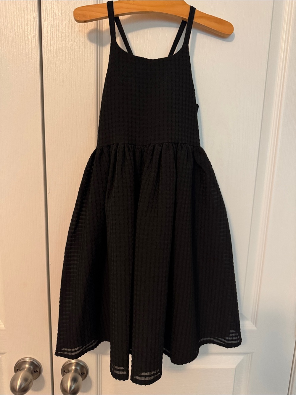 Janie and Jack Girls Size 7 Black Crisscross Strap Sundress